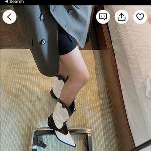 Cowboy western boots black and white